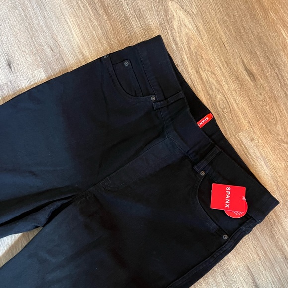 SPANX Black Skinny Jeans Tummy Control Size large NWT - Picture 4 of 15